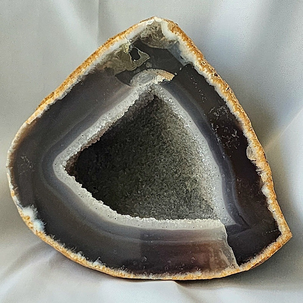 Smoky Large‎ Agate Big Crystal Pocket Cluster Facet Display Specimen Rough Geode